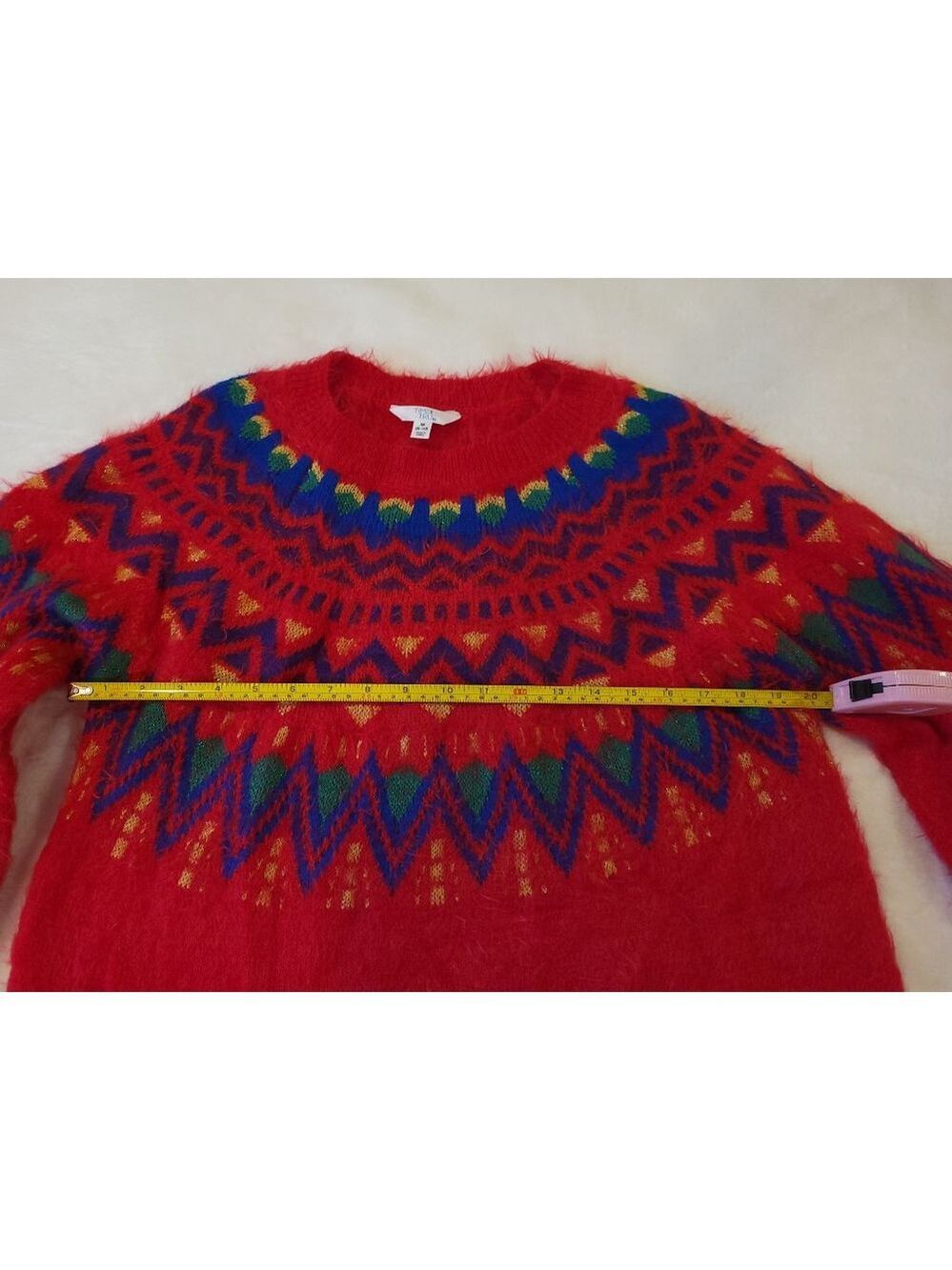 Time and Tru Red Women's Sweater Size M - Picture 4 of 8